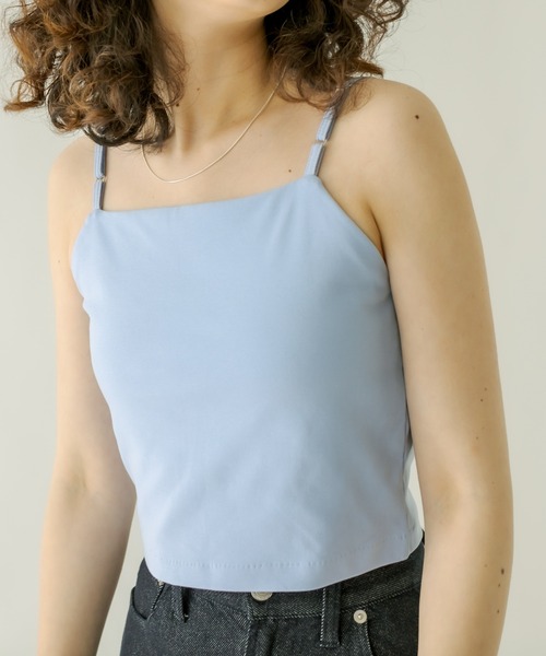 mystic（ミスティック）の「パット付ショートキャミソール（キャミソール・レディース・オフホワイト/ブラック/ピンク/ブルー・FREE）」の10枚目の写真