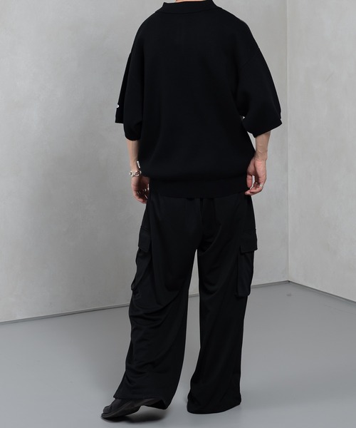 Perushu(ペルーシュ)の「ユーズドライクアーガイルポロニット(Tシャツ/カットソー・メンズ・ライトブルー/ブラック/ブラウン/カーキ・MEDIUM/LARGE)」の8枚目の写真