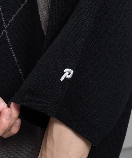 Perushu(ペルーシュ)の「ユーズドライクアーガイルポロニット(Tシャツ/カットソー・メンズ・ライトブルー/ブラック/ブラウン/カーキ・MEDIUM/LARGE)」の13枚目の写真