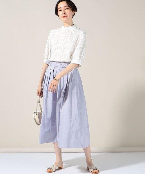 NOLLEY’S(ノーリーズ)の「衿フリル5分袖ブラウス(シャツ/ブラウス・レディース・ホワイト系その他4/ブラック系その他3/ブルー系その他3・36/38)」の4枚目の写真