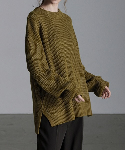 ♡L´Appartement ♡ クルーネックSlit Knit イエロー