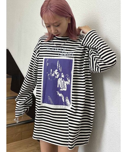 jouetie（ジュエティ）の「バックZIPグランジロンT（Tシャツ/カットソー・レディース・ブラック/オフホワイト/その他1・MEDIUM）」の11枚目の写真