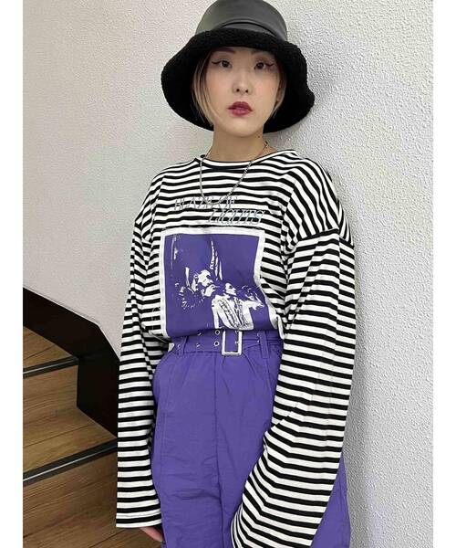 jouetie（ジュエティ）の「バックZIPグランジロンT（Tシャツ/カットソー・レディース・ブラック/オフホワイト/その他1・MEDIUM）」の14枚目の写真