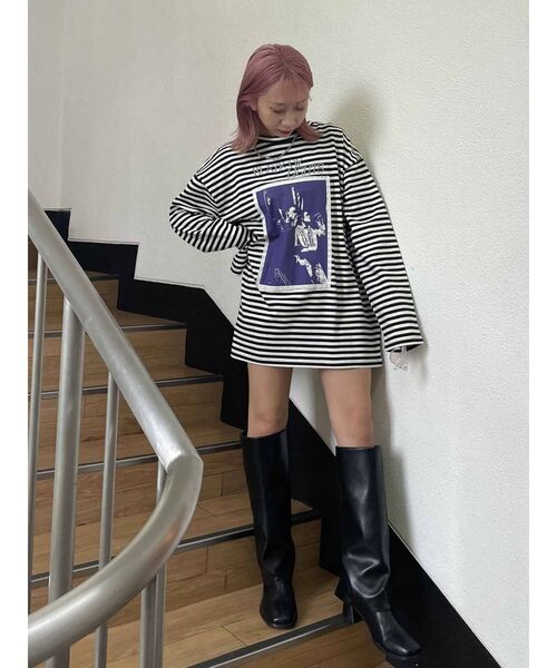 jouetie（ジュエティ）の「バックZIPグランジロンT（Tシャツ/カットソー・レディース・ブラック/オフホワイト/その他1・MEDIUM）」の16枚目の写真