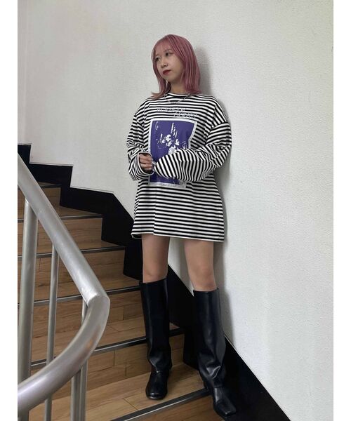 jouetie（ジュエティ）の「バックZIPグランジロンT（Tシャツ/カットソー・レディース・ブラック/オフホワイト/その他1・MEDIUM）」の17枚目の写真