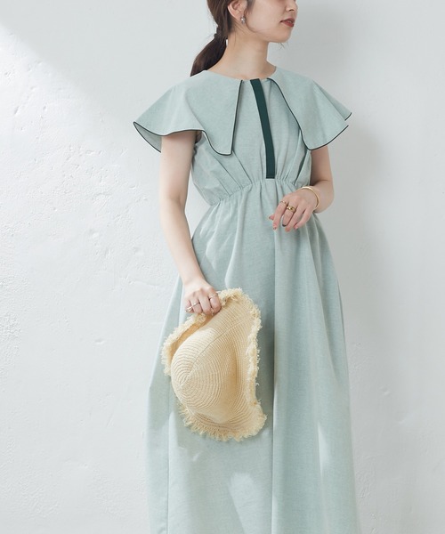 natural couture ノーカラージャケット ピンク 配色　1度使用 natural couture ノーカラージャケット ピンク 配色1度使用