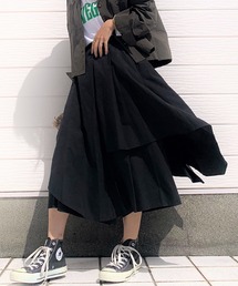 Q | スウェードタッチアシメラップ スカート風キュロット(その他パンツ)