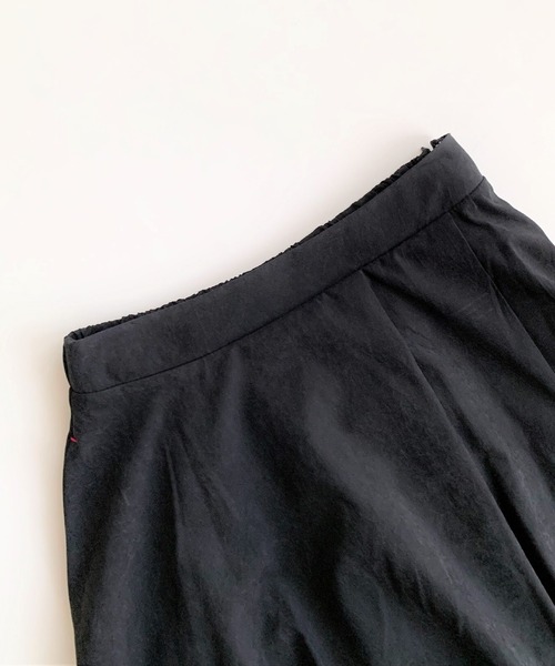 Q（キュー）の「スウェードタッチアシメラップ スカート風キュロット（その他パンツ・レディース・ブラック/ブラウン・MEDIUM）」の6枚目の写真