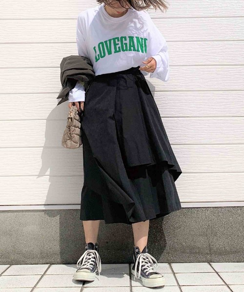 Q（キュー）の「スウェードタッチアシメラップ スカート風キュロット（その他パンツ・レディース・ブラック/ブラウン・MEDIUM）」の18枚目の写真