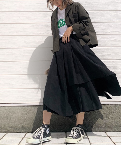 Q（キュー）の「スウェードタッチアシメラップ スカート風キュロット（その他パンツ・レディース・ブラック/ブラウン・MEDIUM）」の19枚目の写真