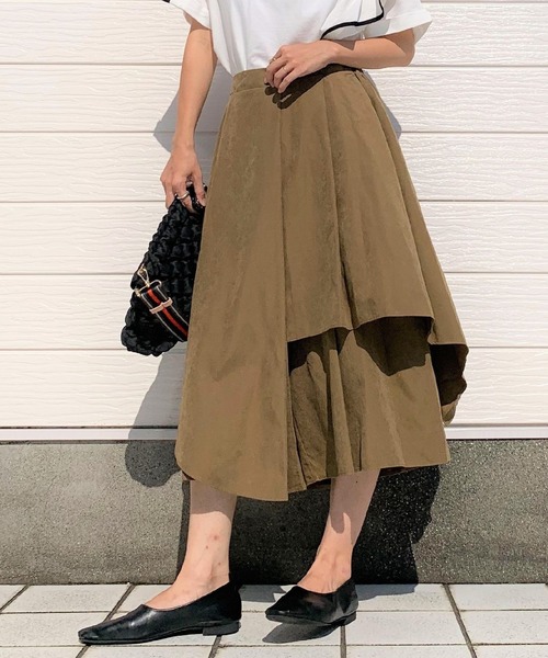 Q（キュー）の「スウェードタッチアシメラップ スカート風キュロット（その他パンツ・レディース・ブラック/ブラウン・MEDIUM）」の12枚目の写真