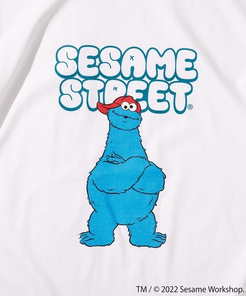 PROJECT SR'ES(プロジェクトエスアールエス)の「【SESAME STREET×PROJECT SR’ ES】Cookie Monster/クッキーモンスター SS TEE(Tシャツ/カットソー・メンズ・ホワイト/ブラック・LARGE/X-LARGE/MEDIUM)」の3枚目の写真