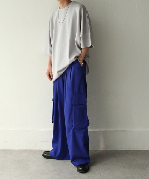 NILWAY(ニルウェイ)の「TRカラーカーゴワイドスラックス(カーゴパンツ・メンズ・ホワイト/ブラック/ブルー/グリーン・SMALL/MEDIUM/LARGE)」の15枚目の写真