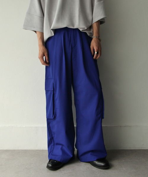 NILWAY(ニルウェイ)の「TRカラーカーゴワイドスラックス(カーゴパンツ・メンズ・ホワイト/ブラック/ブルー/グリーン・SMALL/MEDIUM/LARGE)」の13枚目の写真