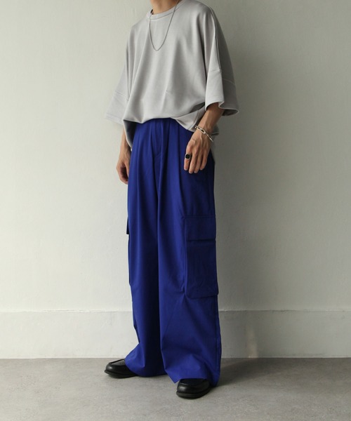 NILWAY(ニルウェイ)の「TRカラーカーゴワイドスラックス(カーゴパンツ・メンズ・ホワイト/ブラック/ブルー/グリーン・SMALL/MEDIUM/LARGE)」の16枚目の写真