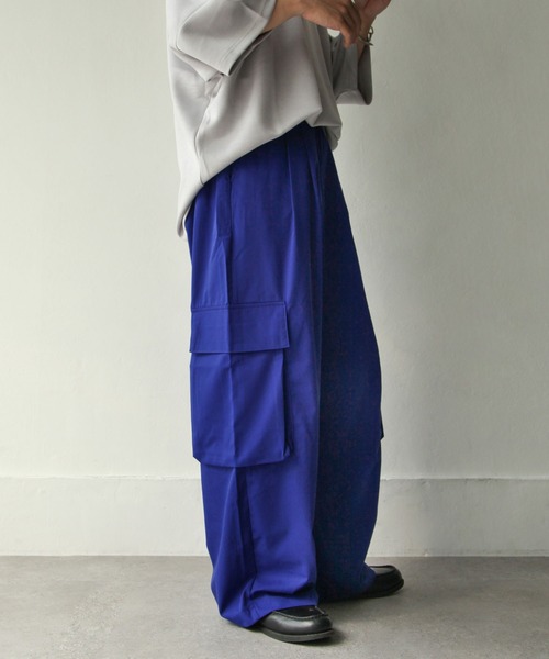 NILWAY(ニルウェイ)の「TRカラーカーゴワイドスラックス(カーゴパンツ・メンズ・ホワイト/ブラック/ブルー/グリーン・SMALL/MEDIUM/LARGE)」の12枚目の写真