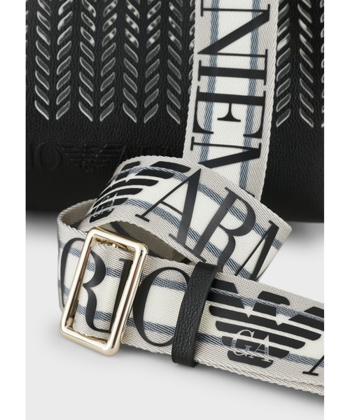 EMPORIO ARMANI（エンポリオアルマーニ）の「【エンポリオ アルマーニ】MyEA スモール パーフォレーション シェブロンモチーフ（ショルダーバッグ・レディース・ライトインディゴブルー/ブラック×ベージュ・FREE）」の15枚目の写真