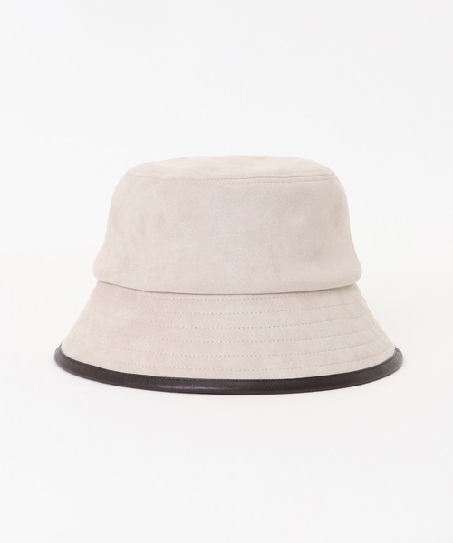 ikka（イッカ）の「フェイクスウェードパイピングハット（ハット・レディース・ブラック/ベージュ・FREE）」の4枚目の写真