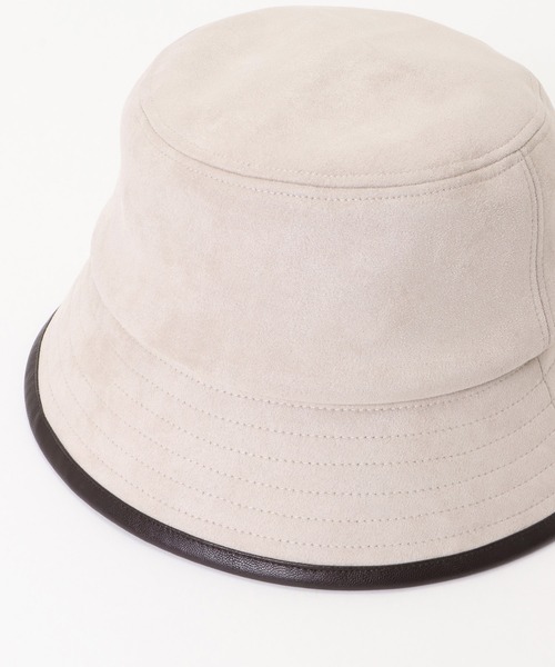 ikka（イッカ）の「フェイクスウェードパイピングハット（ハット・レディース・ブラック/ベージュ・FREE）」の7枚目の写真