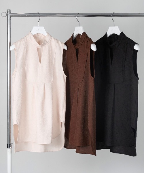Amiur(エミレ)の「stand neck wrinkle blouse(シャツ/ブラウス・レディース・ブラック/ブラウン/アイボリー・FREE)」の20枚目の写真
