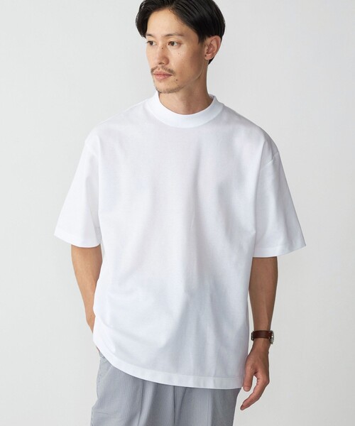 SHIPS(シップス)の「【SHIPS別注】THYARD: リラックス スクエア クルーネック カノコ Tシャツ(Tシャツ/カットソー・メンズ・ホワイト/ブラウン/ネイビー・SMALL/MEDIUM/LARGE/X-LARGE)」の4枚目の写真