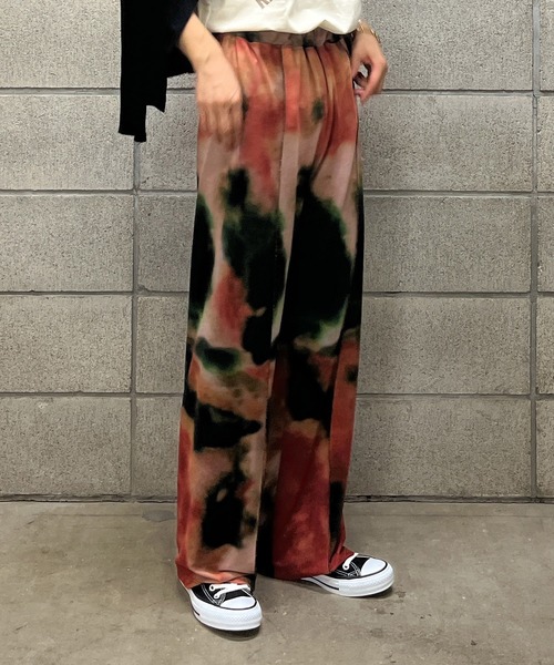 mi via loca（ミヴィアロカ）の「チュールタイダイラウンジパンツ（その他パンツ・レディース・レッド/グリーン・FREE）」の9枚目の写真