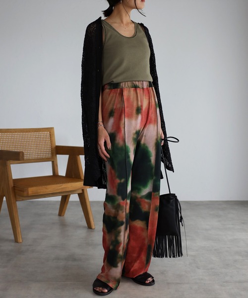mi via loca（ミヴィアロカ）の「チュールタイダイラウンジパンツ（その他パンツ・レディース・レッド/グリーン・FREE）」の5枚目の写真