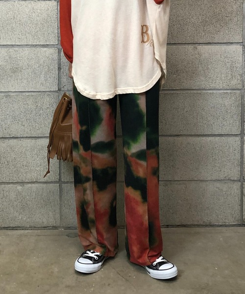 mi via loca（ミヴィアロカ）の「チュールタイダイラウンジパンツ（その他パンツ・レディース・レッド/グリーン・FREE）」の12枚目の写真