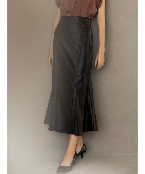 RESEXXY（リゼクシー）の「【WEB限定】ニュアンス切替マーメイドスカート（スカート・レディース・ブラック/ブラウン/モカ・FREE）」の2枚目の写真