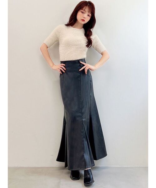 RESEXXY（リゼクシー）の「【WEB限定】ニュアンス切替マーメイドスカート（スカート・レディース・ブラック/ブラウン/モカ・FREE）」の18枚目の写真