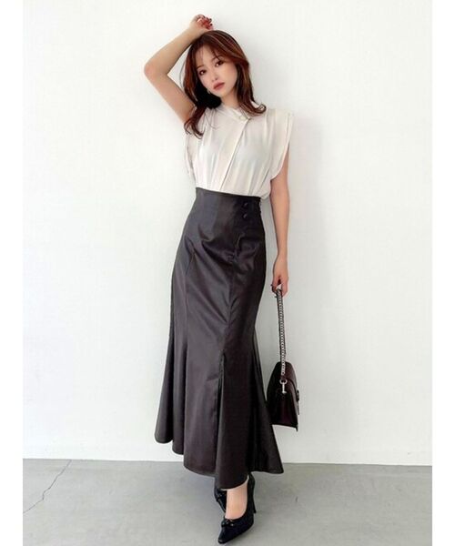 RESEXXY（リゼクシー）の「【WEB限定】ニュアンス切替マーメイドスカート（スカート・レディース・ブラック/ブラウン/モカ・FREE）」の21枚目の写真