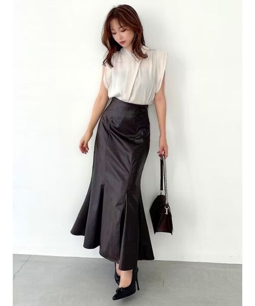 RESEXXY（リゼクシー）の「【WEB限定】ニュアンス切替マーメイドスカート（スカート・レディース・ブラック/ブラウン/モカ・FREE）」の22枚目の写真