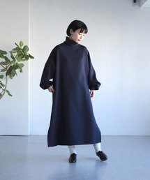 OWLEYE by domingo | [ OWLEYE by domingo / アウルアイ ] ダンボールニット ハイネックパフスリーブワンピース(ワンピース)