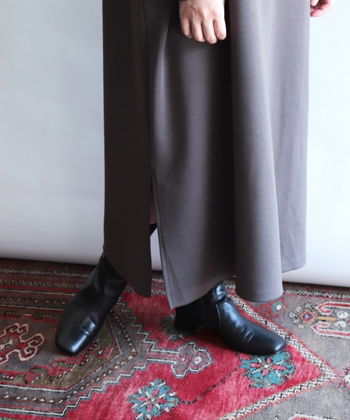 OWLEYE by domingo（アウルアイ バイドミンゴ）の「[ OWLEYE by domingo / アウルアイ ] ダンボールニット ハイネックパフスリーブワンピース（ワンピース・レディース・チャコールグレー/ネイビー・M/L）」の17枚目の写真