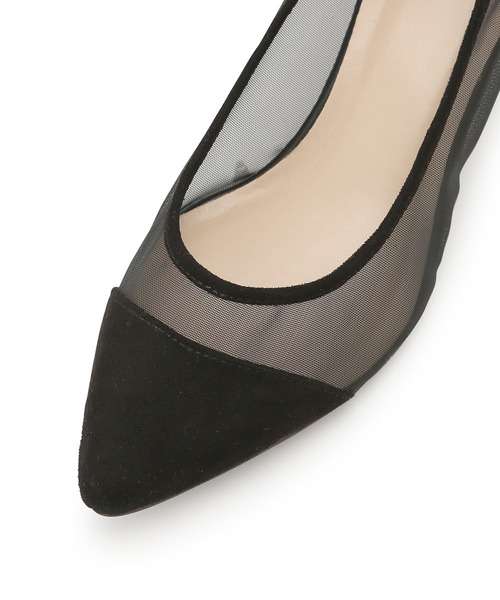 ROPE' PICNIC（ロペピクニック）の「リサイクルフェイクスェードチュールシアーパンプス（パンプス・レディース・ブラック/ベージュ・23.5cm/24.5cm/23.0cm/24.0cm）」の7枚目の写真