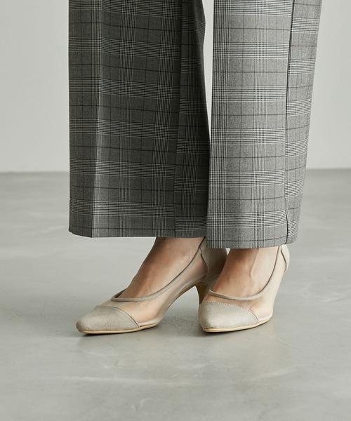 ROPE' PICNIC（ロペピクニック）の「リサイクルフェイクスェードチュールシアーパンプス（パンプス・レディース・ブラック/ベージュ・23.5cm/24.5cm/23.0cm/24.0cm）」の15枚目の写真