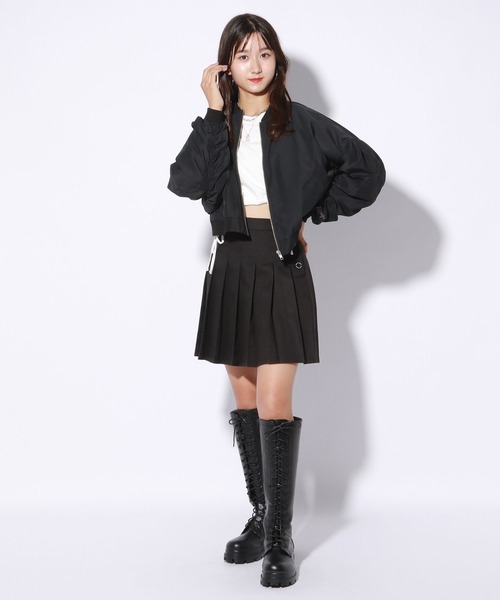 repipi armario（レピピ アルマリオ）の「ソデシャーリングMA-1（MA-1・キッズ・ブラック/グレー・SMALL/MEDIUM/LARGE）」の13枚目の写真