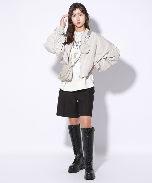 repipi armario（レピピ アルマリオ）の「ソデシャーリングMA-1（MA-1・キッズ・ブラック/グレー・SMALL/MEDIUM/LARGE）」の16枚目の写真