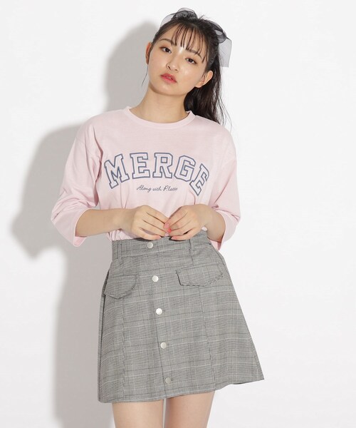 セール 7分袖3d刺繍ロンt Tシャツ カットソー Pink Latte ピンクラテ のファッション通販 Zozotown