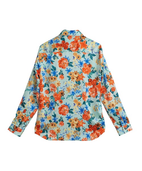 NO ID.（ノーアイディ）の「ストール付フラワーパターンSH（シャツ/ブラウス・メンズ・ブラック/ネイビー/サックスブルー/アイボリー・1/2）」の9枚目の写真