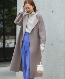 URBAN RESEARCH ROSSO | ウールカシミヤノーカラーリバーコート(その他アウター)