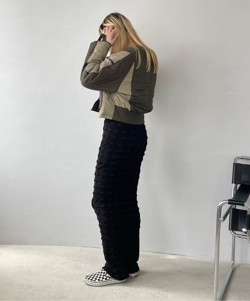 SANSeLF（サンセルフ）の「バイカラーキルティングジャケット【SANSeLF】sanw22a058（ブルゾン・レディース・カーキ・FREE）」の12枚目の写真