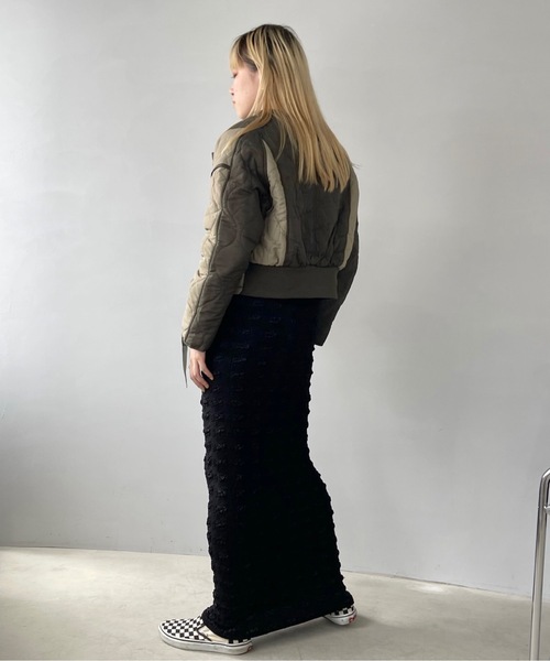 SANSeLF（サンセルフ）の「バイカラーキルティングジャケット【SANSeLF】sanw22a058（ブルゾン・レディース・カーキ・FREE）」の13枚目の写真