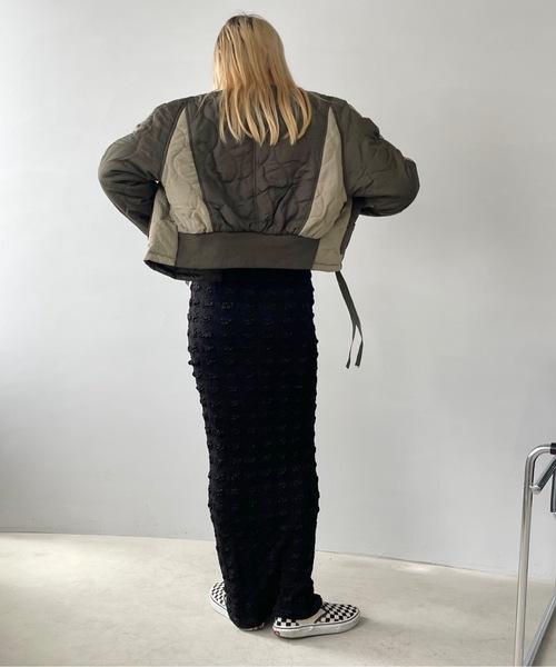 SANSeLF（サンセルフ）の「バイカラーキルティングジャケット【SANSeLF】sanw22a058（ブルゾン・レディース・カーキ・FREE）」の14枚目の写真