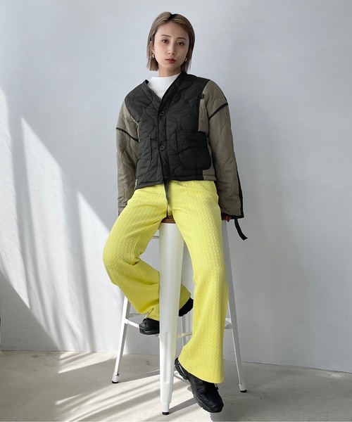 SANSeLF（サンセルフ）の「バイカラーキルティングジャケット【SANSeLF】sanw22a058（ブルゾン・レディース・カーキ・FREE）」の3枚目の写真