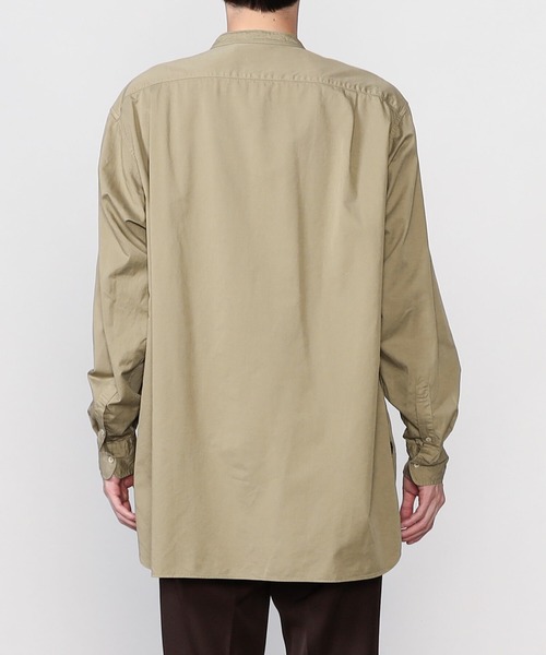 Kaptain Sunshine（キャプテン サンシャイン）の「KAPTAIN SUNSHINE | 製品染めスタンドカラーシャツ MEN（シャツ/ブラウス・メンズ・ブラック/カーキ・40/38）」の6枚目の写真