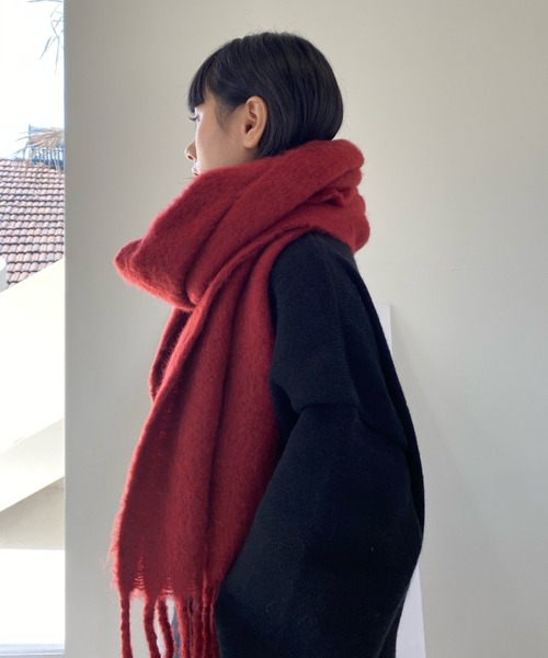 REBALANCE（リバランス）の「ボリュームフリンジマフラー（マフラー・レディース・C/D/E/F/A/H/J/O/K/L/M/N/B/G/I/P/R・ONE SIZE）」の8枚目の写真