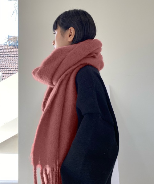 REBALANCE（リバランス）の「ボリュームフリンジマフラー（マフラー・レディース・C/D/E/F/A/H/J/O/K/L/M/N/B/G/I/P/R・ONE SIZE）」の11枚目の写真