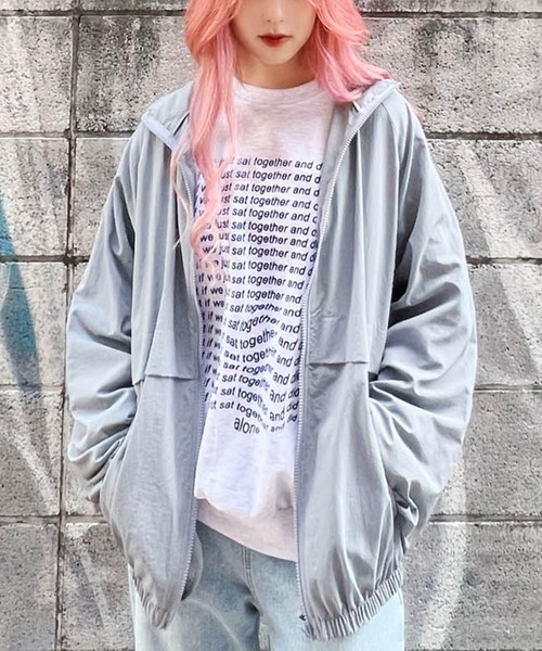 Figments（フィグメンツ）の「ナイロンジャケット（ナイロンジャケット・レディース・ブラック/グレー・FREE）」の2枚目の写真