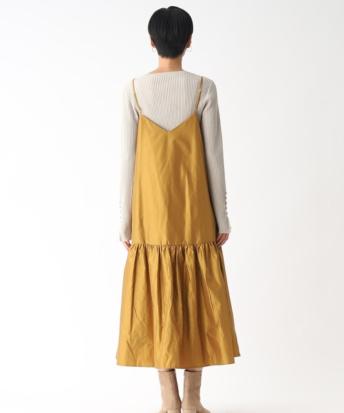 OPAQUE.CLIP（オペークドットクリップ）の「◆ティアードキャミドレス（ワンピース・レディース・グリーン/ブラック/マスタード・38/36/40）」の8枚目の写真